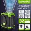 High Speed Waist Hanging Cooling Fan, USB Rechargeable 12000mAh Portable Personal Fan with 150 Levels for Outdoor Travel