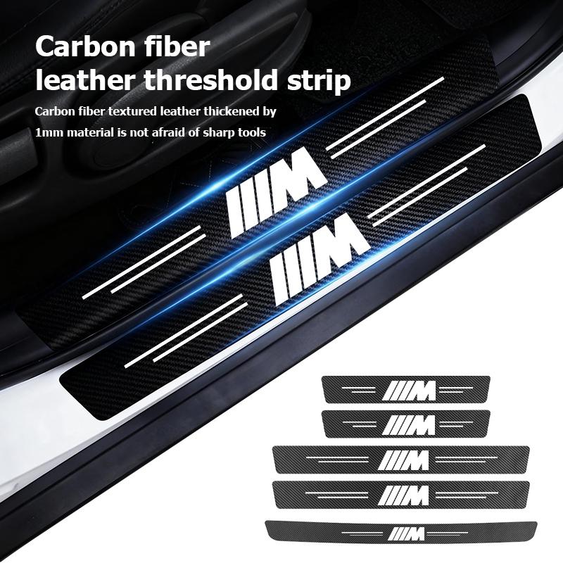 Car Door Carbon Fiber Sill Anti Scratch Protect Strip Sticker For BMW 1 3 5 7 Series M F01 F20 F10 F13 E52 E53 E60 E93 ZS4