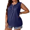 Womens Spring Tops Sleeveless Henley Button Down Blouse Summer Shirts for Women Casual Loose Fit Tshirts Shirts for Women