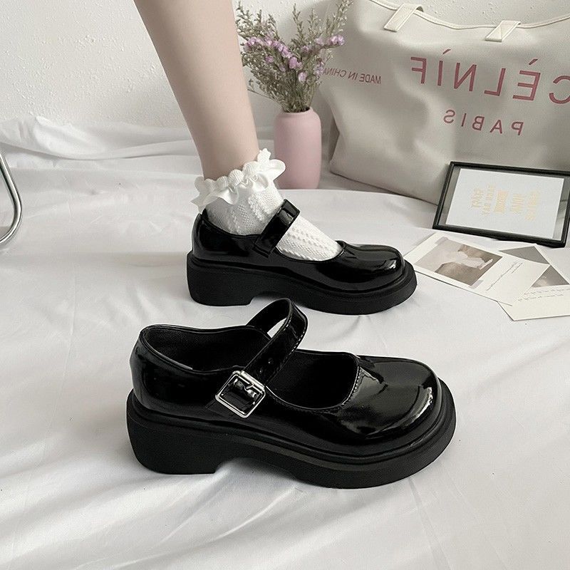 

Туфли для выступлений, туфли принцессы, маленькие кожаные туфли, детские туфли для школьников с мягкой подошвой черного цвета из кожи 23 чёрный