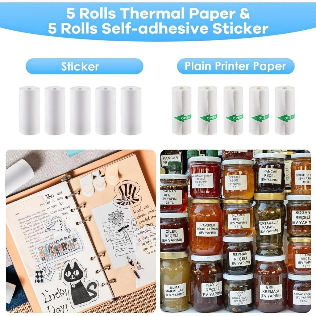 Thermoetikett für Minidruckerpapier, HansTech, 57 x 25 mm