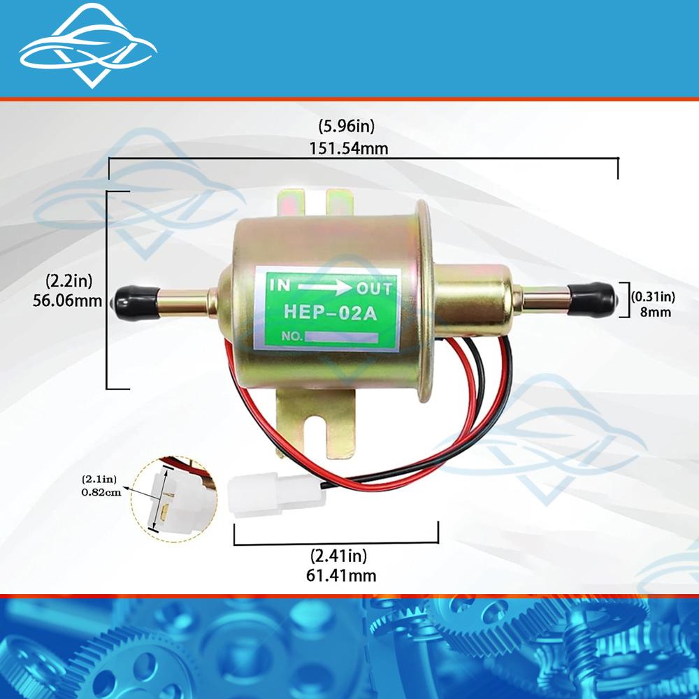 12V/24V Universal Electric Fuel Pump Low Pressure Bolt Fixing Wire Diesel Petrol HEP-02A For Car Carburetor Motorcycle ATV