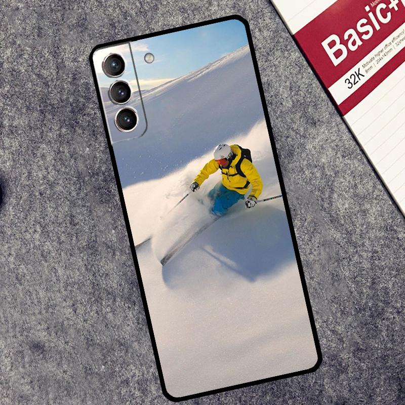 Ski Neige Snowboard Case For Samsung Galaxy S25 S26 Ultra S20 S21 S22 S23 S10 Plus S25 FE S24 Ultra Cover Coque