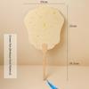 Thiened Blank Xuan Paper Calliaphy Fan DIY Material Kit Hand-Painted Cultural Creative Fan round ape Bamboo Frame