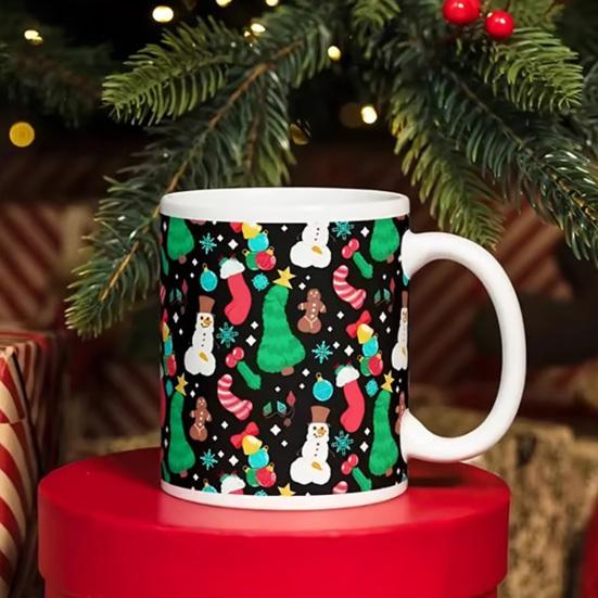 Personalized Christmas Coffee Cup Handcrafted Resin Mug Creative Large Capacity Hot Cold Drinks Mug for Home & Office Use