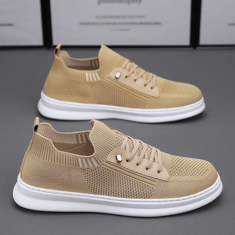 Summer Breathable Fly-woven Mesh Sneakers Casual Board Shoes Soft-soled Student Running Shoes