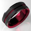 Mode 8 MM männer Edelstahl Ringe Blau Rot Bunte Nut Abgeschrägte Kante Hochzeit Verlobungsring männer Jahrestag schmuck
