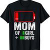 Mom of 2 Boy 1 Girl From Kid Mothers Day Birthday Women T Shirt - Men's Summer Cotton Graphic Tee
