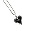 Gothic Bat Rose Heart Cross Pendant Necklace - Hip Hop Unisex Sweater Chain