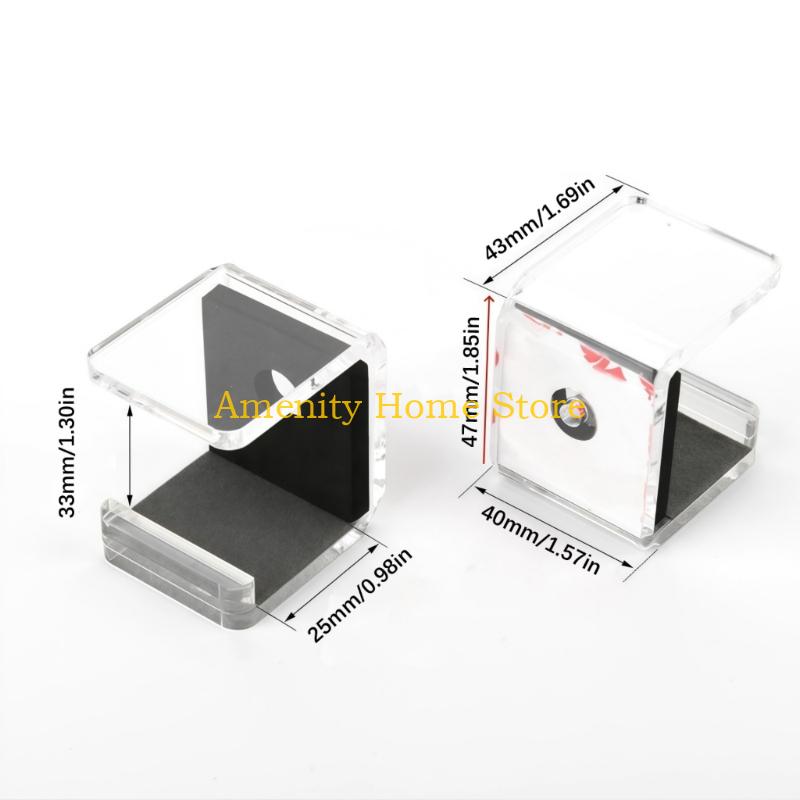 F26C Lot de 2 Supports de Crosse de Hockey avec Coussinets de Protection Construction en Acrylique Designs Réglables Installation Facile Configurations