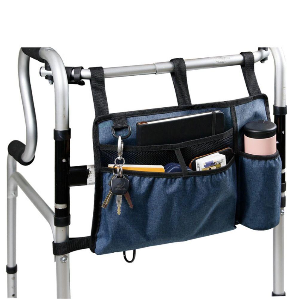 with Cup Holder Walker Bag Waterproof Rollator Organizer Basket Walker Carry Storage Pouch  Elderly