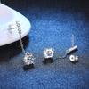1ct D Color Moissanite Earrings for Women Lab Grown Diamond Ear Studs 925 Silver Fine Jewelry Gift