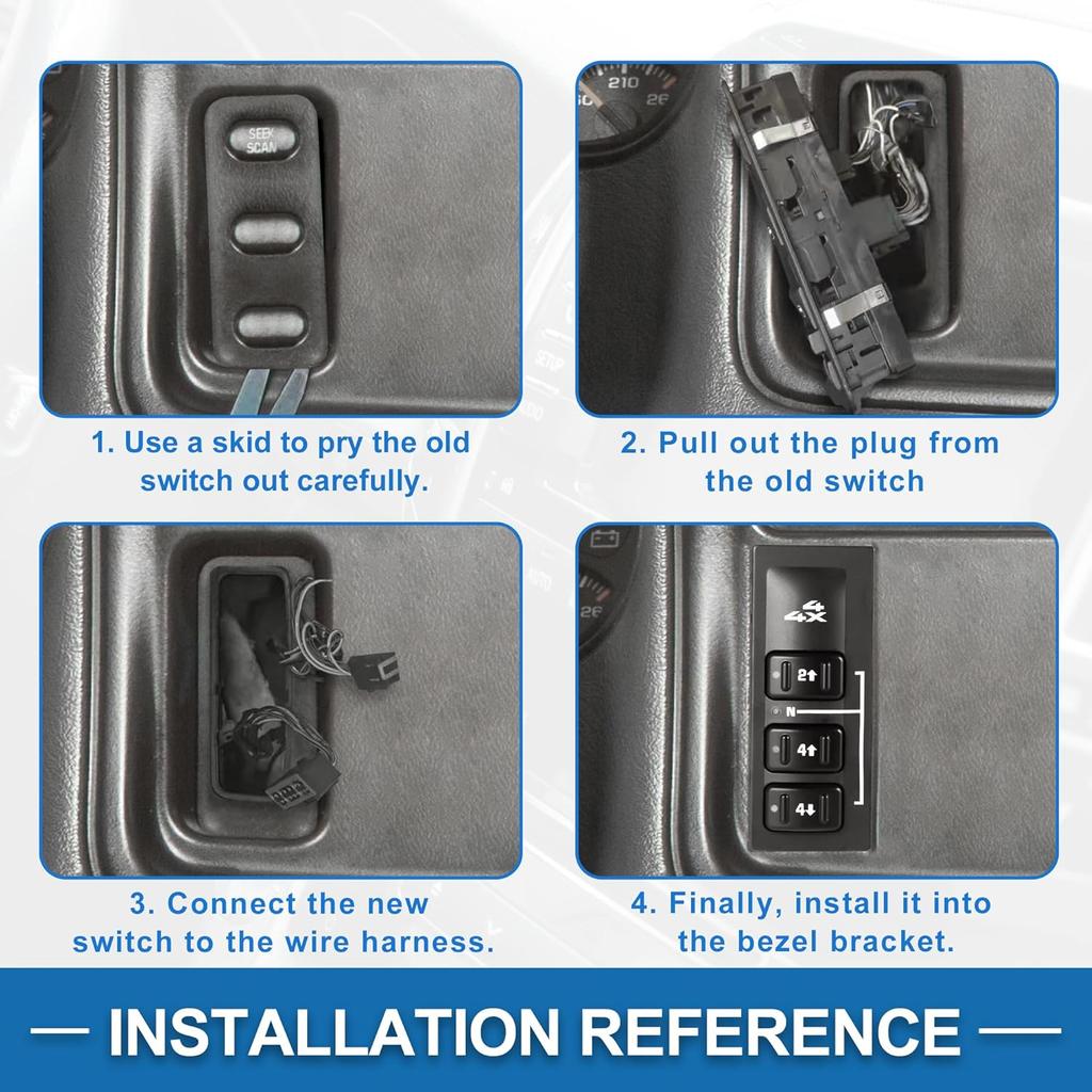 4WD Transfer Case Wheel Drive Selector Switch Wheel Drive Switch for Cadillac Escalade ESV Escalade EXT
