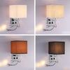 Wall Light LED Modern Wood Indoor Corridor Wall Mounted Sconce Without Bulb Chinese Style White