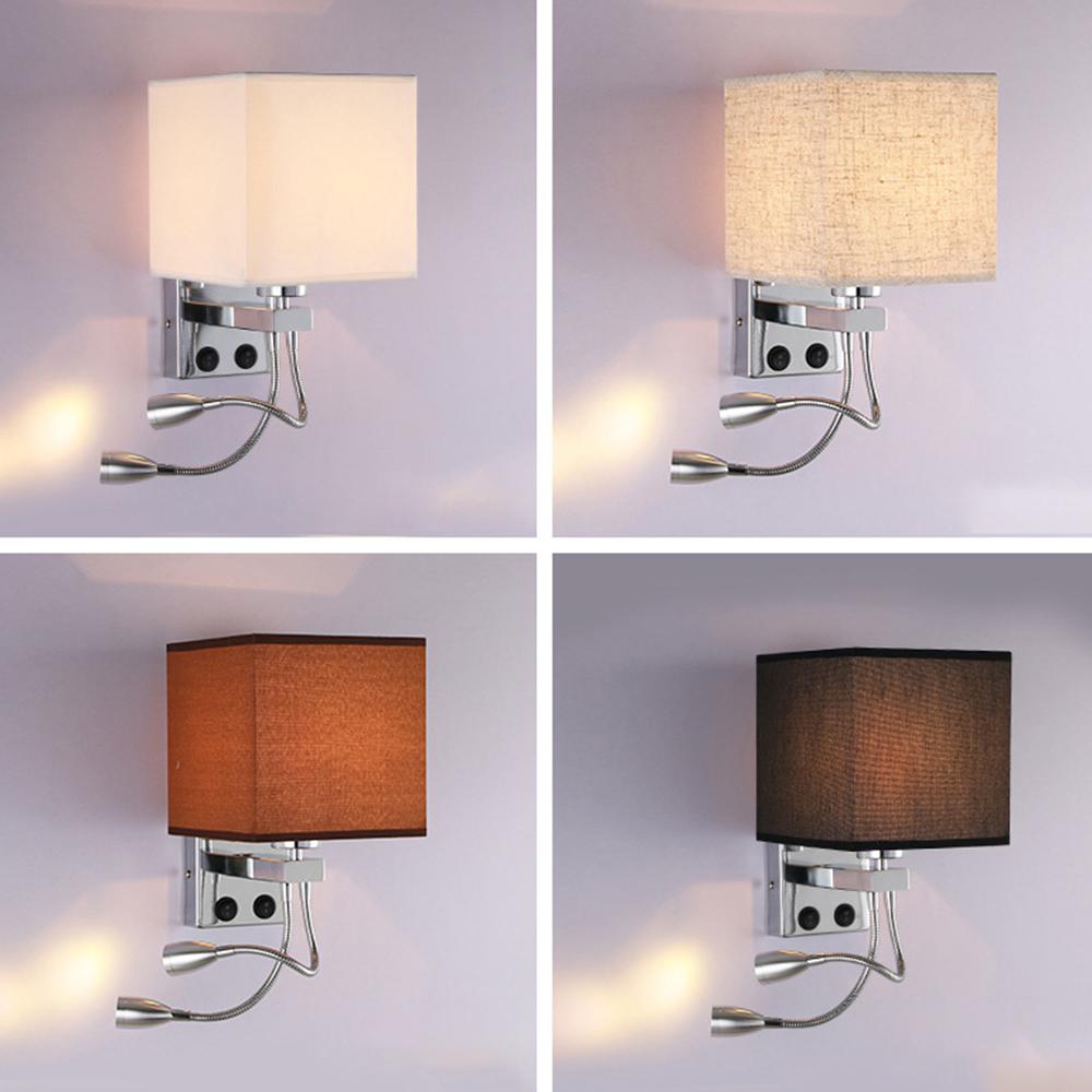 Wall Light LED Modern Wood Indoor Corridor Wall Mounted Sconce Without Bulb Chinese Style White