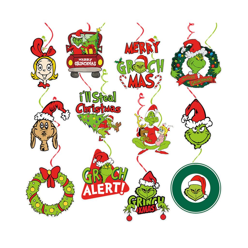 Themed Cartoon Paper Spiral Party Scene Decoration Pendant