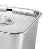 Stainless Steel Square Seasoning Box with Handles Heavy-Duty Storage Container for Lard Sauces Condiments Rust-Proof Spice Box for Home Commercial