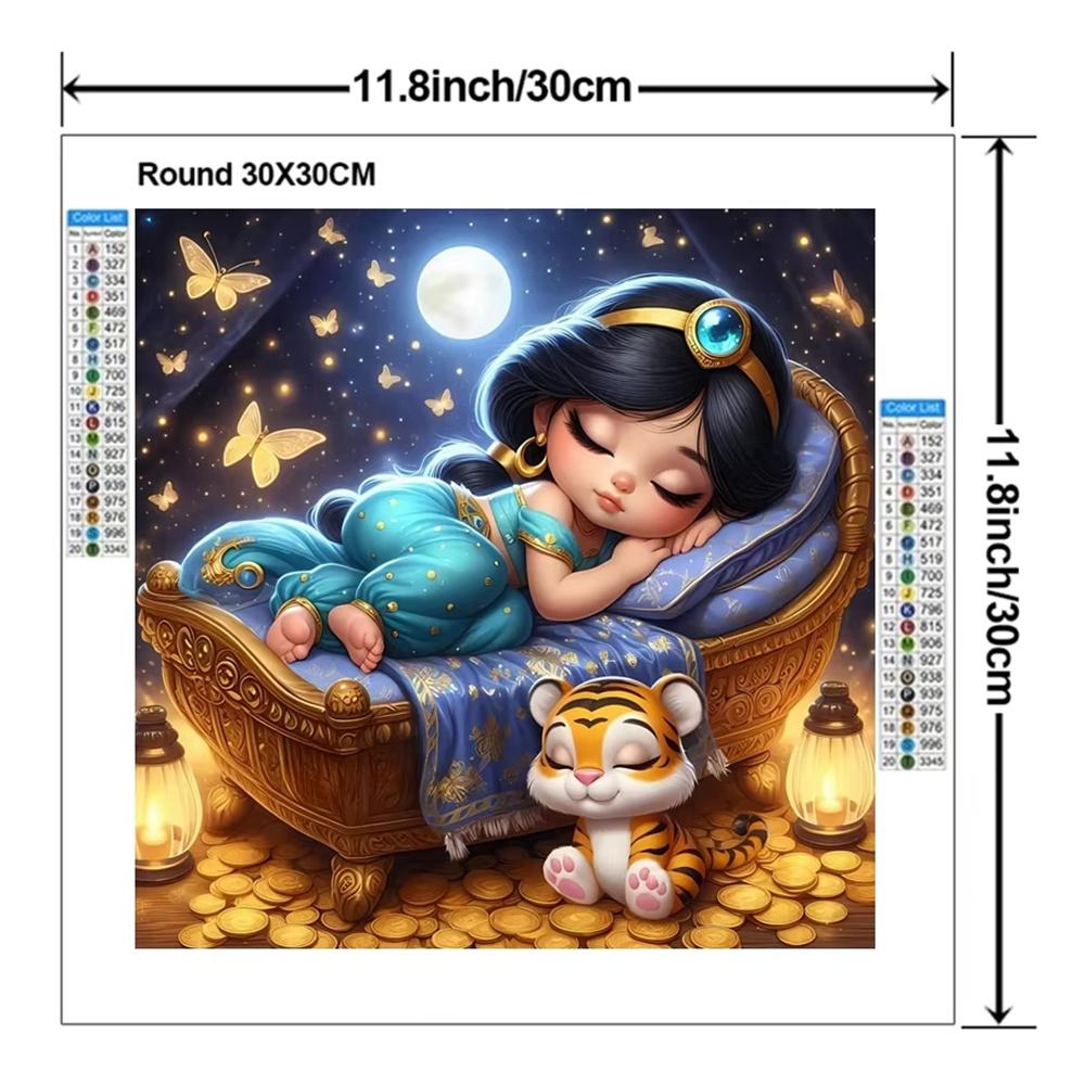 Disney Cartoon 5D Diamond Painting Full of Diamonds DIY Hand-applied Diamond Painting Princess Series Decorative Painting Kit