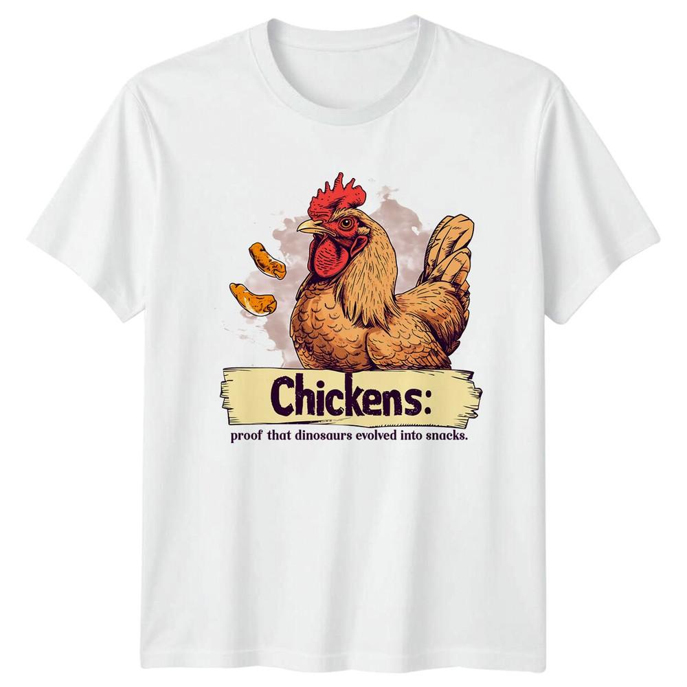 Chickens Proof That Dinosaurs Evolved Into Snacks Funny Animal TShirt S
