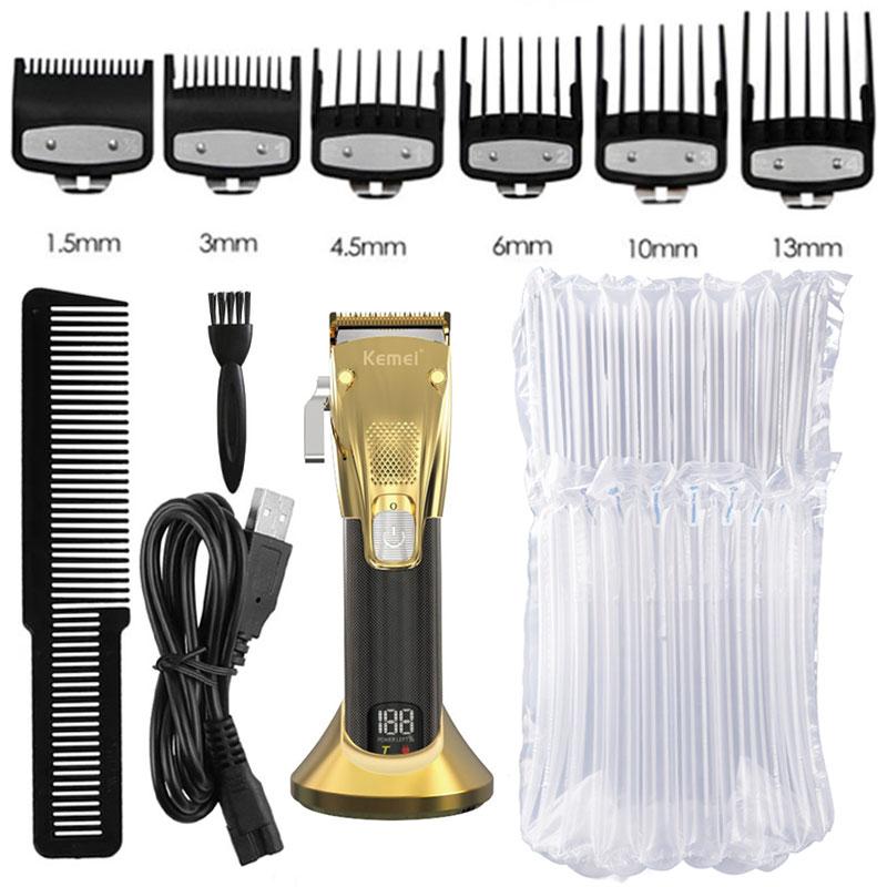 Original Kemei Adjustable Barber Electric Hair Clipper Men Professional Hair Trimmer Beard Haircut Machine Rechargeable 2-Speed