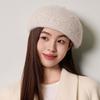 Kaschmir Baskenmütze Damen Herbst Winter Warme Strickmütze Malermütze