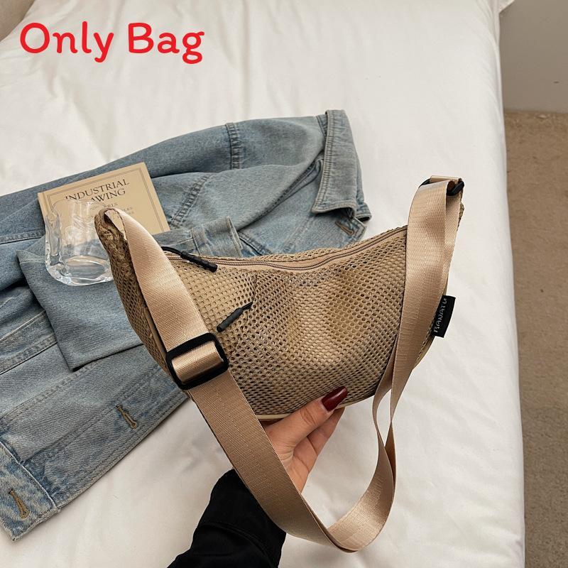 Minimalist Outdoor Single Shoulder Bag With Cable Stitch Urban Style For Daily Use