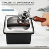 Espresso Knock Box Coffee Knock Box for Espresso Grounds Disposal Large Capacity Equipped with Noise Reduction Rubber Ring