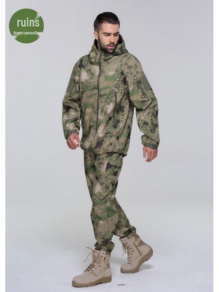 Pánska nepremokavá vetruodolná softshellová bunda TAD Sharkskin s maskovacou fleecovou podšívkou