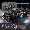 1000 pezzi Nero Tecnico Apollo Auto da Corsa Hypercar Modello Blocchi da Costruzione Fai da Te Auto Sportiva Veicolo Mattoncini Giocattoli Adulti Bambini Regali