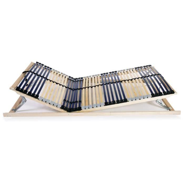 VidaXL Sommier à lattes avec 42 lattes 7 zones 100 x 200 cm