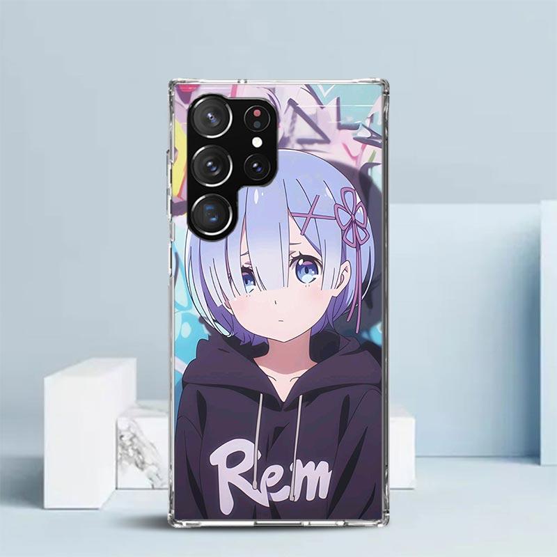 R-Rem Re Zero Anime Soft Cover for Samsung Galaxy S25 Edge S26 S24 S23 Ultra Phone Case S22 S21 Plus S20 FE Print Pattern Shell
