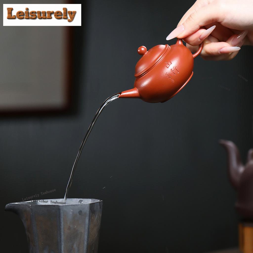 111ml Vintage Yixing Purple Clay Teapots Famous Master Handmade Level Pot Raw Ore Zhu Mud Kettle Chinese Zisha Tea Set Gifts