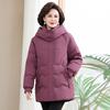 2024 Women's Genuine Mid-Length Thick Down Jacket for Middle-Aged & Elderly