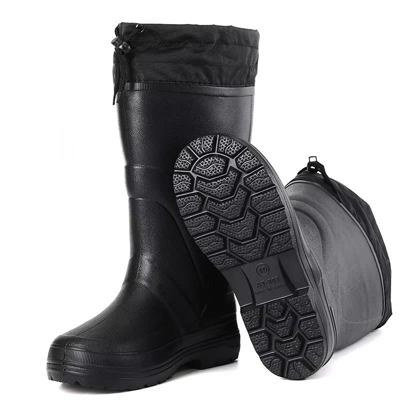 Winter Men Rain Boots High Rain Boots Platform Snow Boots Windproof Cotton Winter Warm Slip on Shoes for Men New Zapatos Mujer