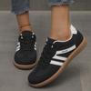 Women's Large-size Sneakers, New Retro Color Matching Flat-soled Single Shoes for Women