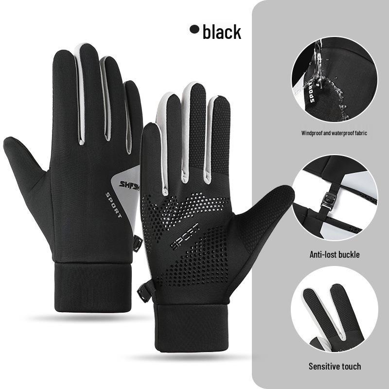 

Unisex Winter Cycling Gloves: Waterproof, Windproof, Touchscreen, Thicken Velvet for Warmth One Size