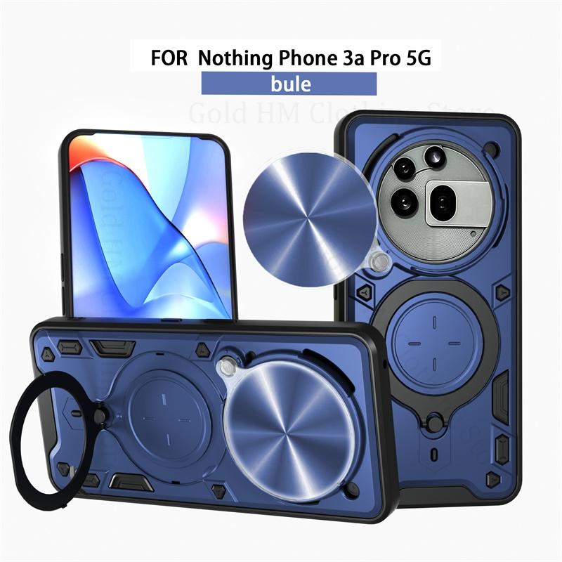 Suport Inel Aliaj Fereastră Obiectiv Glisantă Carcasă Magnetică Telefon Pentru Nothing Phone 3a Pro Armură Protecție Heavy Duty Husă cu Suport Nothing Phone 3A Pro Capa