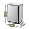 13L Square Foot Pedal Trash Can