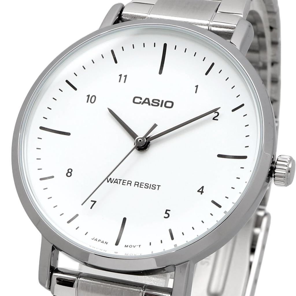 CASIO Analog Quartz Watch White Metal Band Overseas Model [Casio] Women's LTP-VT03D-7B