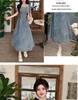 Plus Size Denim Puff Sleeve Square Neck Summer Dress for Women