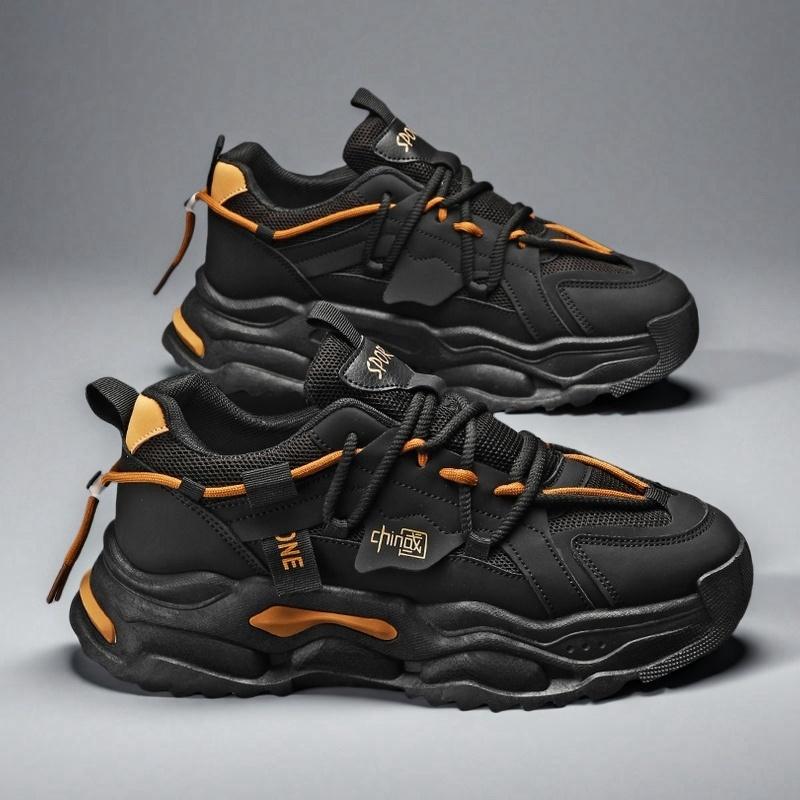 

Новые модные мужские туфли Four Seasons Low Top, удобные дышащие повседневные кроссовки 44 чёрный