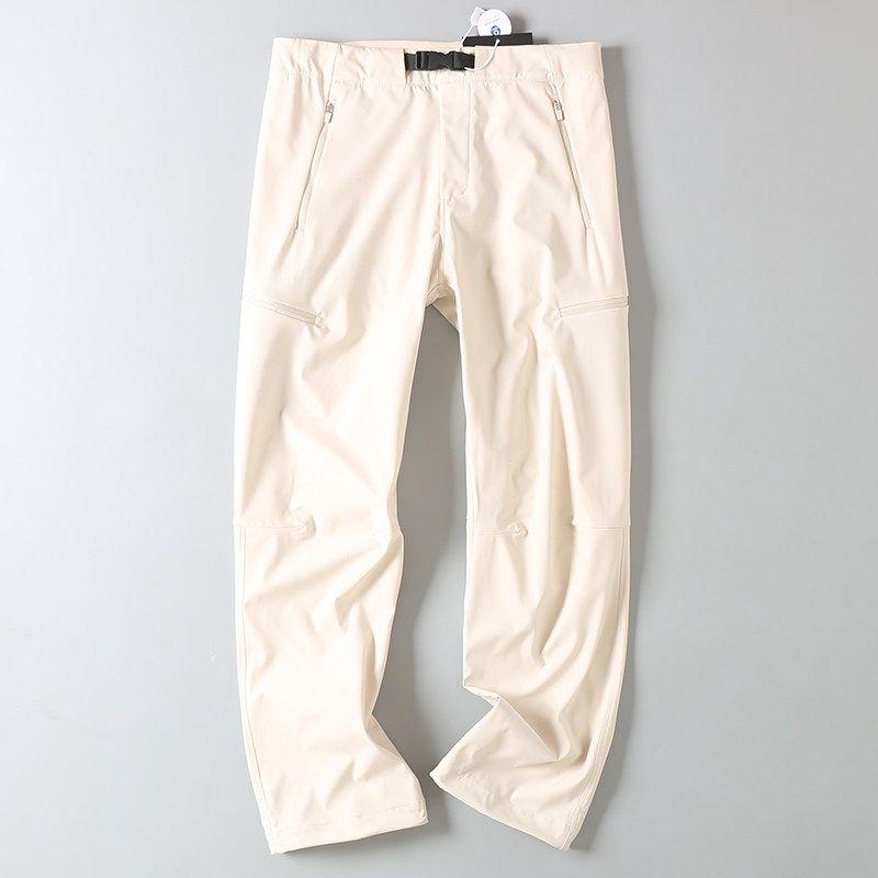 Men's Export Surplus Summer Outdoor Waterproof Buckle Belt Workwear Softshell Straight-Leg Casual Pants