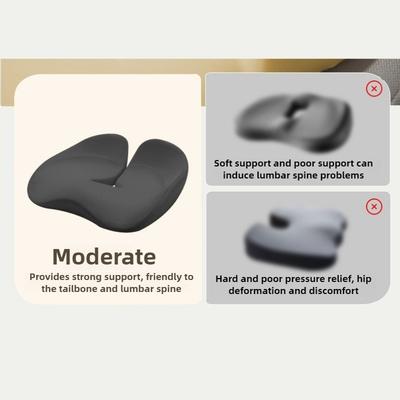 Memory Foam Seat Cushion for Office Chair and Car Seat Support Pillow Back Pain Relief Comfort Non Slip Pad Sedentary Workers