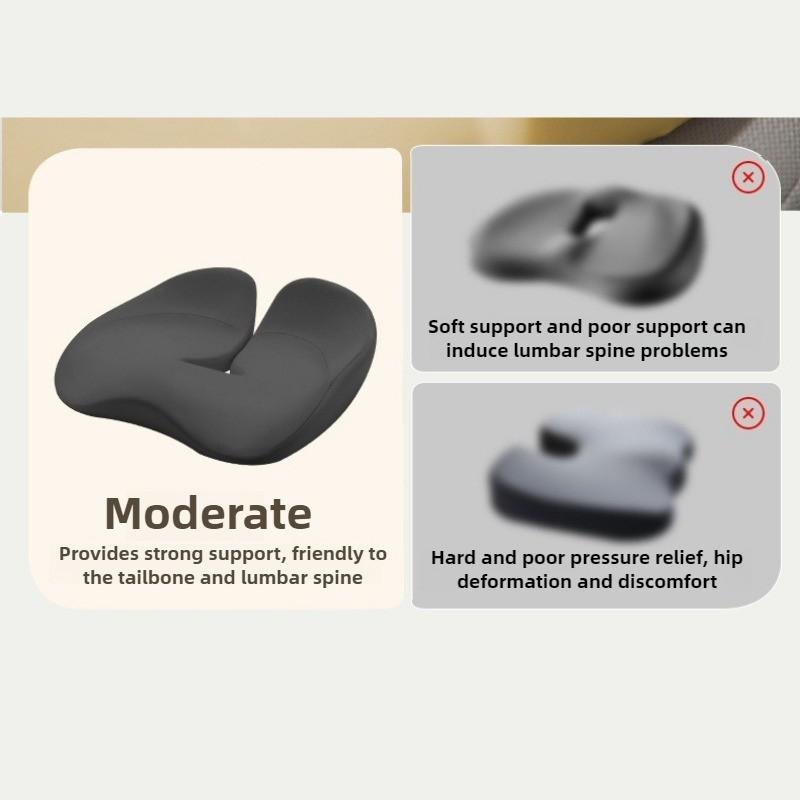 Memory Foam Seat Cushion for Office Chair and Car Seat Support Pillow Back Pain Relief Comfort Non Slip Pad Sedentary Workers