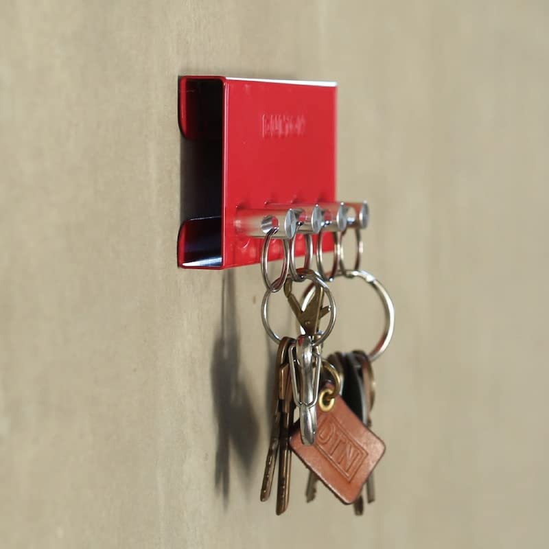 Dulton Magnetic Key Storage Keyring 4pcs RED 121-375RD