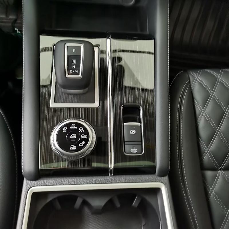 For Mitsubishi Outlander   2024 Stainless Steel Car Center Console GasFuel Hybrid Gear Shift Panel Cover Frame Sticker