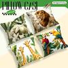 Home Decor Wild Animals In Tropical Jungle Pillow Covers Pattern Cushion Cover Suitable for Sofa Bedroom Car Pillow Cover