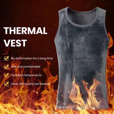 Mit Fleece gefütterte Tank-Top-Weste, einfarbig, ärmellos, ultradick, winddicht, Unterwäsche, warmes Thermo-Unterhemd