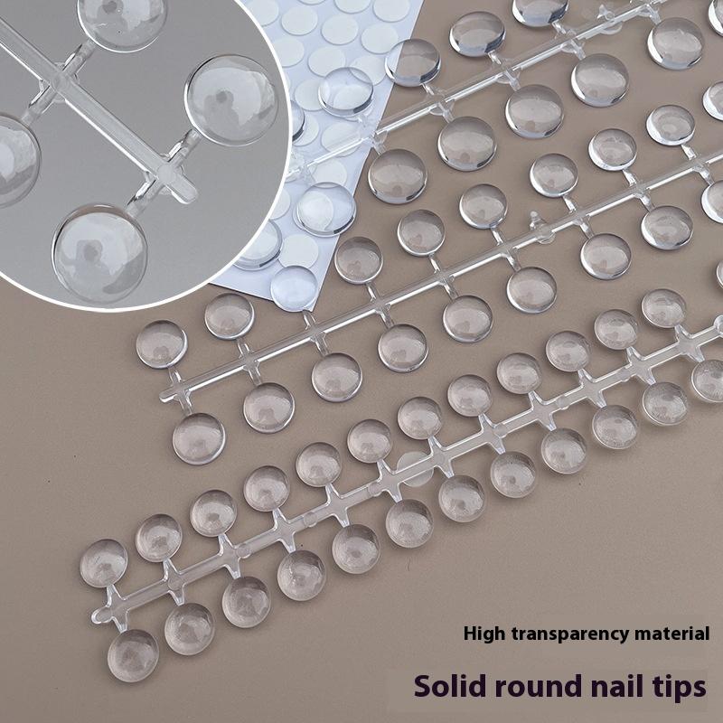 1/1.2/1.5Cm Mini Round Shaped Clear Glass Nail Polish Color Card Nail Art Color Display Tips 240/120Pcs Fake Color Chart Showing