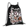 Custom T-Tekkenes Drawstring Bag Women Men Lightweight Beat 'em Up Sports Gym Storage Backpack